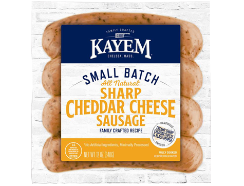 Small Batch Fully Cooked Sharp Cheddar Cheese Sausage 12 oz
