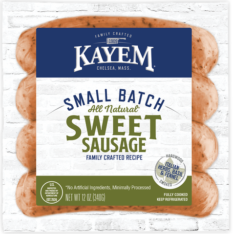 Kayem Small Batch Fully Cooked Sweet Sausage 12 oz